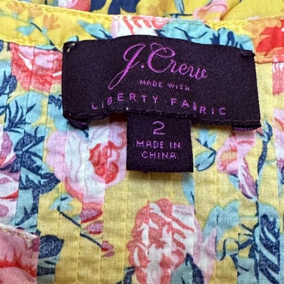 J. Crew Liberty Magical Bouquet Classic Popover Top, Floral, Liberty Art Fabric - Picture 2 of 9
